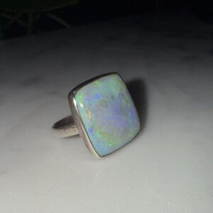 Elegant .925 Silver Opal Ring